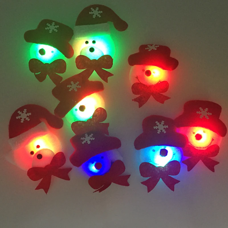 Costume Leds 36pcs Led Lights Christmas Tree Decoration Brooch Headband Finger Bangle Necklace Luminous Toys Flashing Funny Toy