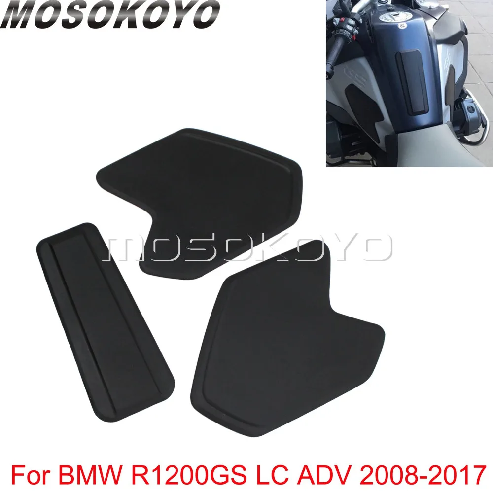 

Rubber Black Tank Traction Pad Side Gas Grip Protection Sticker for BMW R1200GS LC ADV 2008-2017