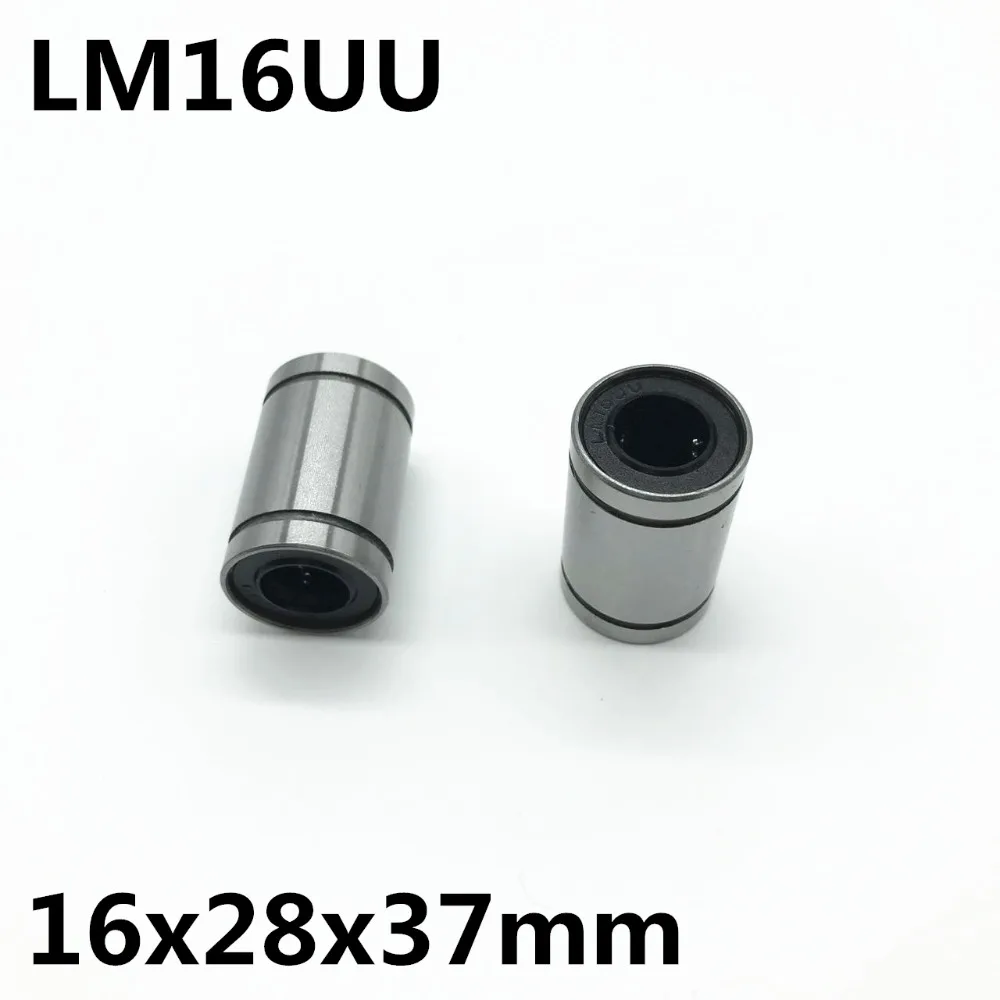 

10pcs LM16UU ball bearing inner diameter 16x28x37mm guide linear optical axis bearings Linear motion bearings high quality