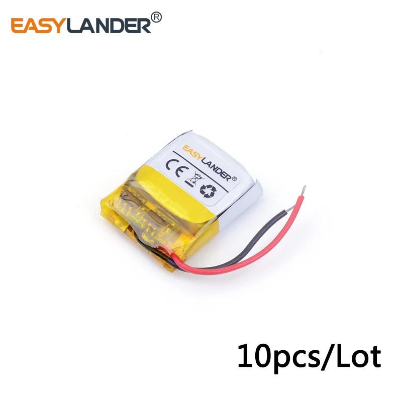 10pcs /Lot 501515 80mAh 3.7V Rechargeable Lithium Li-ion Polymer Batter for Bluetooth Headset Smart watch Sports bracelet mouse