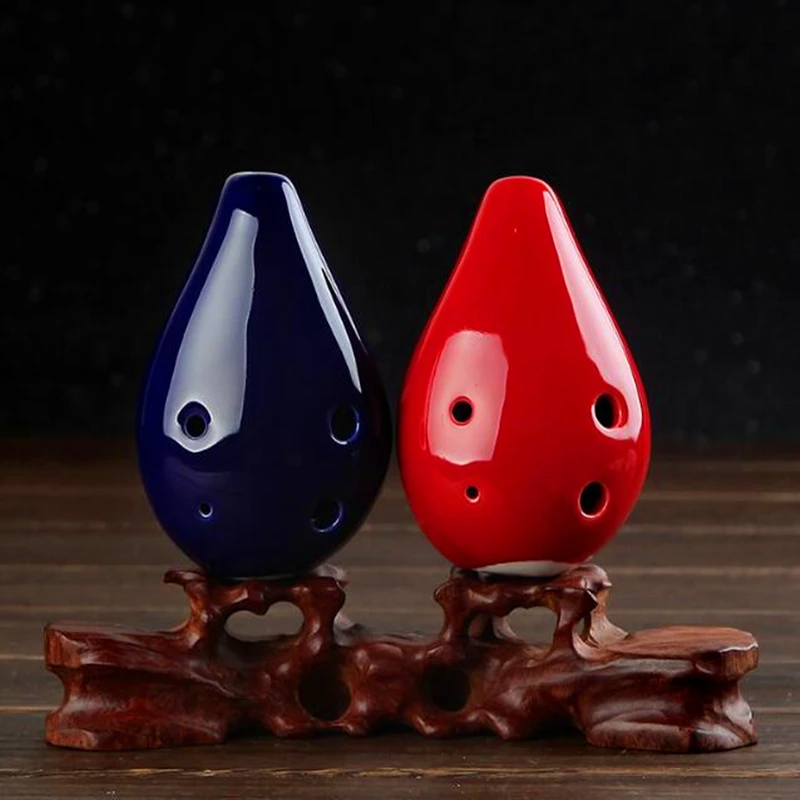 2017 nowy Mini 6 otwór Ocarina kolor glazury ceramiczne flet styl kropla wody Ocarina instrument muzyczny dla dzieci muzyka kochanka