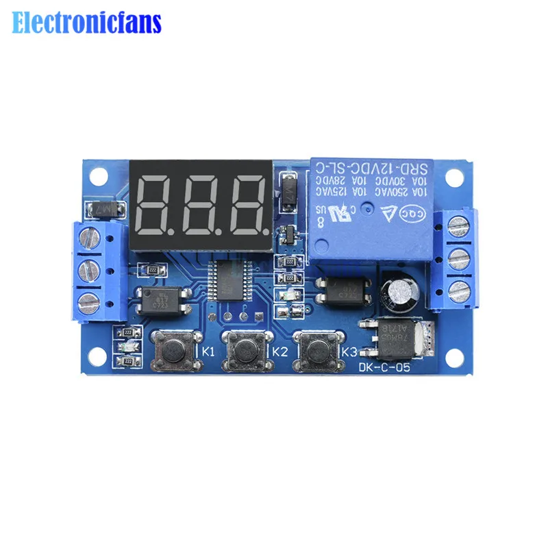 DC 12V LED Digital display Home Automation Delay Relay Trigger Time Circuit Timer Control Cycle Adjustable Switch Relay Module