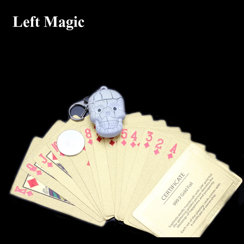 Skull Finding Cards Magic Tricks Skull Prophecy Seach Playing Cards Magic Props Close-Up Card Magic Accessories C2091