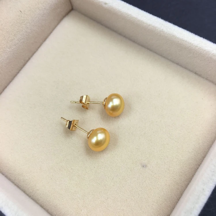 Natural Freshwater Pearl Stud Earrings Real 925 Sterling Silver High Quality Pearl Earring