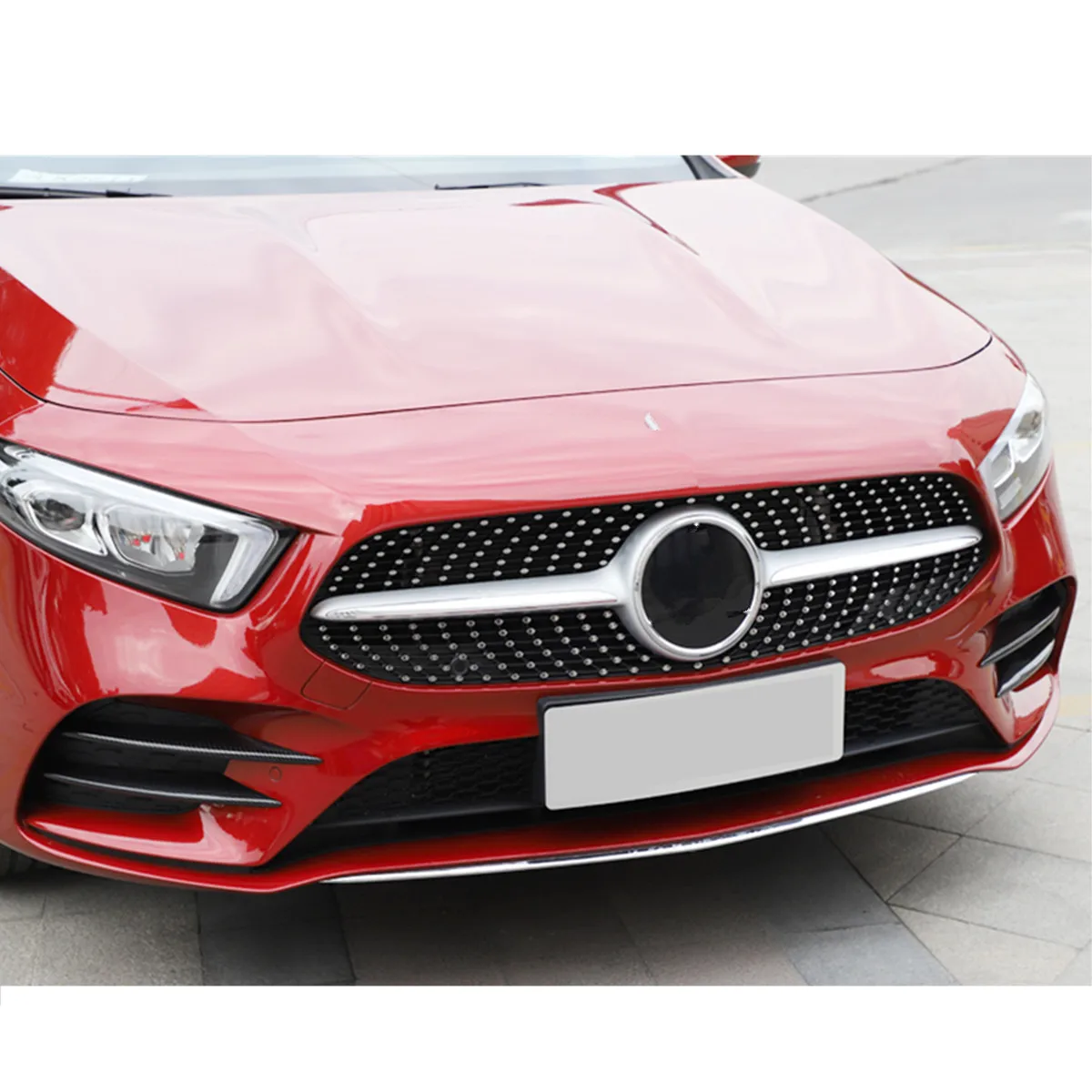 For Mercedes Benz A Class W177 A180 A200 Front Fog Light Trim Cover Strip Sticker ABS Chrome Accessories Car Styling 4PCS/set