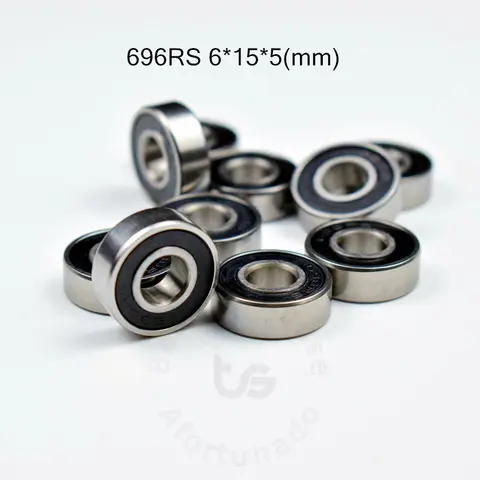 Bearing 696RS 10 Pieces 6*15*5(mm) Chrome Steel Rubber Sealed High Speed Mechanical Equipment Parts