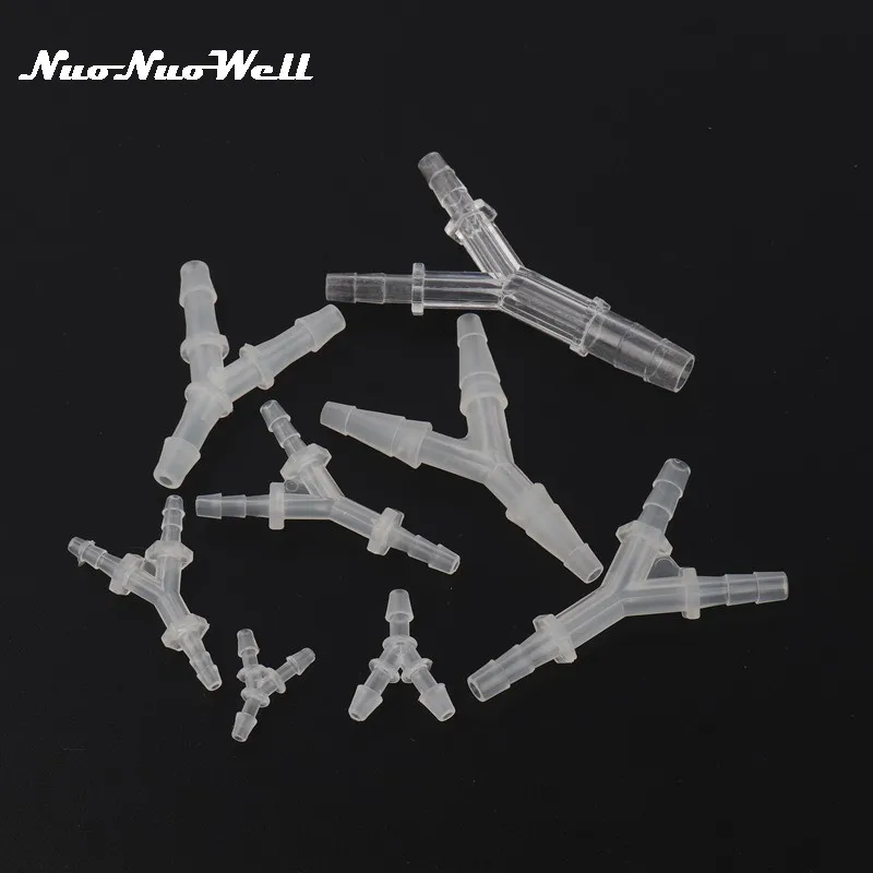 

5pcs Environmental 2mm 4mm 6mm Soft Hose Fittings Y-Type Tee Connector Aquarium Adapter Fish Tank Air Pump Joint 3 Way Connector