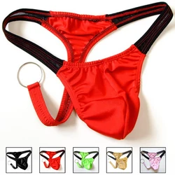 Tanga Sexy para hombre, suspensorio con bolsa convexa en U, calzoncillos gay, ropa interior, anillo, 2019