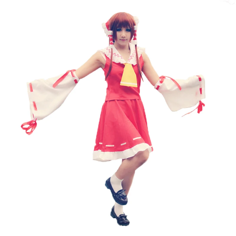 

New Anime Touhou Project Hakurei Reimu Suit Uniform Cosplay Costumes Mikofuku Cosplay By Saku Full Set