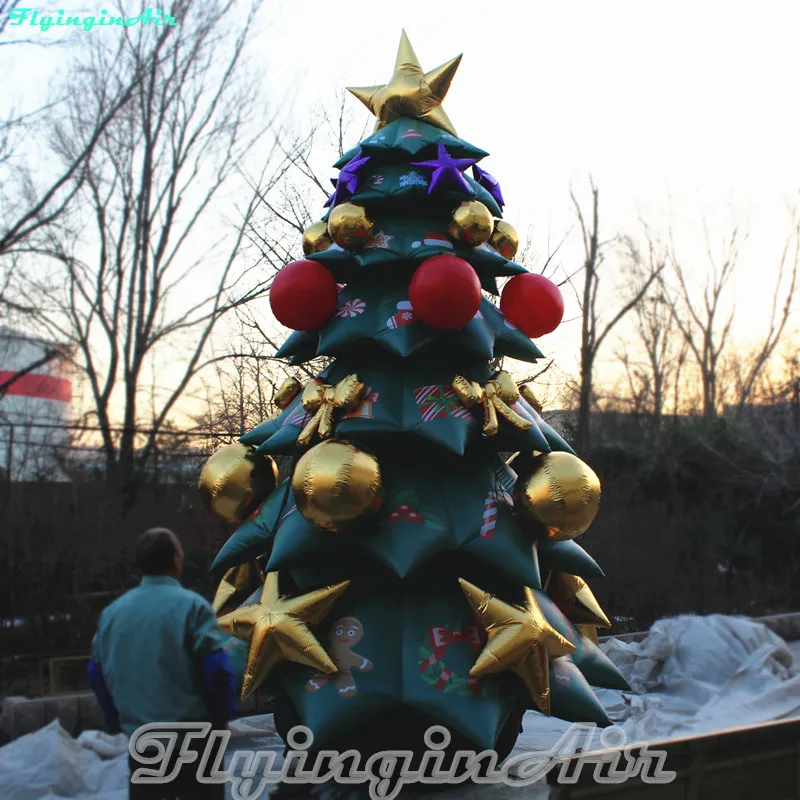 20' Outdoor Decorative Tree Inflatable Christmas Tree Inflated with Printing for Outdoor or Indoor Decoration