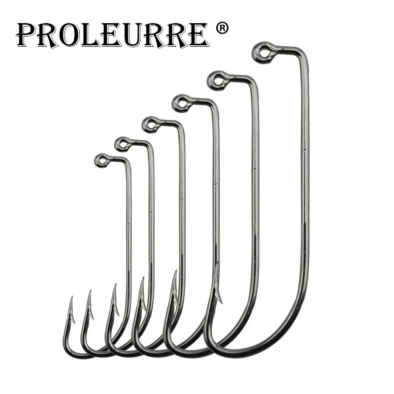 20pcs High Carbon Steel Barbed Fish Hook Size 2# 1/0# 2/0# 3/0# 4/0# 5/0# Baitholder Fishing Hooks Worm Pond Fish Bait Holder