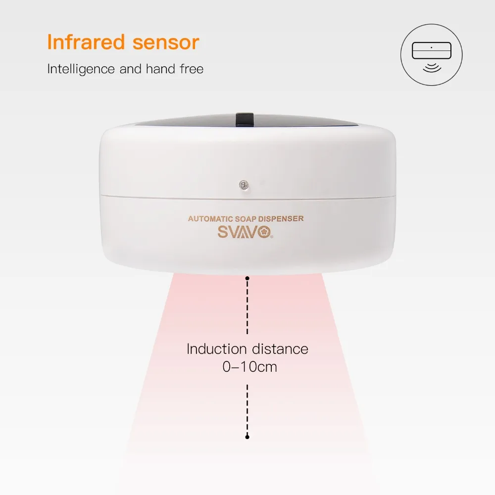 700ML Digitalanzeige Automatischer Induktionsseifenspender Sensor Handwascher mit Tropftyp für Küche Badezimmer Svavo