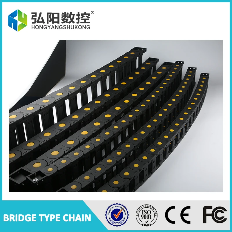 Cable drag chain wire carrier 35 x 50mm 35 x 60mm 35 x 75mm 35*100mm drag link with end connectors plastic towline CNC Router 1M