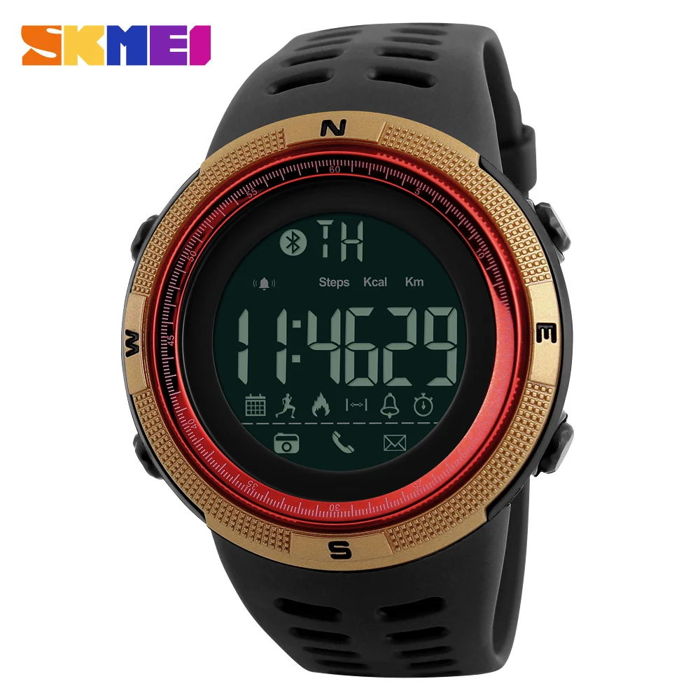 Men\'s Smart Sport Watch New SKMEI Brand Bluetooth Calorie Pedometer Fashion Watches Men 50M Waterproof Digital Clock Wristwatch