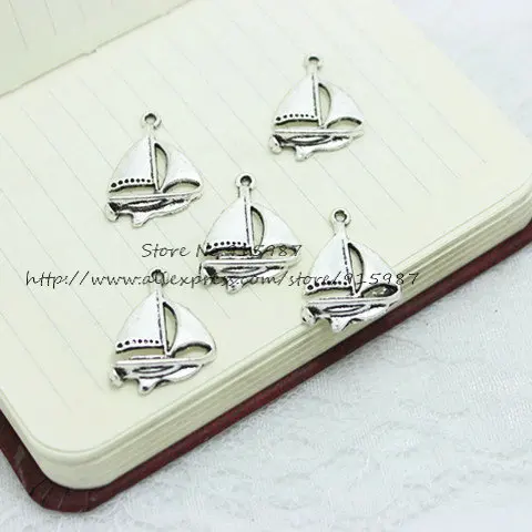 

Sweet Bell Wholesale (60 pieces/lot) 18*23mm Antique Color Antique Alloy Sailboat Charms Jewelry Pendants D0788