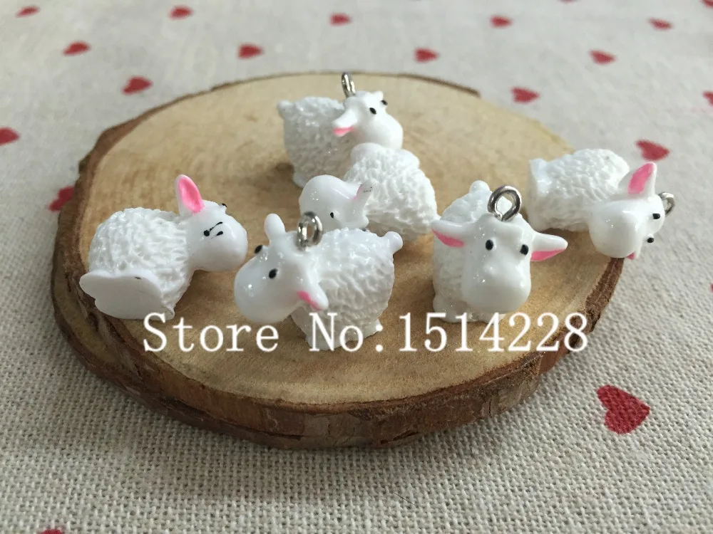 Cute animal charms.3D resin lovely cow with pink ear pendant for key chain/phone decoration,DIY.