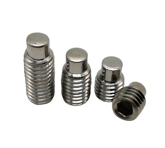 100Pcs M3 M4 M5 M6 M8 Set Screws Stainless Steel 304 DIN915 Hex Socket with Dog Point DIN915