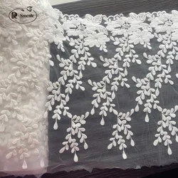 3Yards.Width 30cm White Cotton Wire Embroidered Lace Fabric DIY Handmade Lace Materials, Clothing Accessories Lace RS420