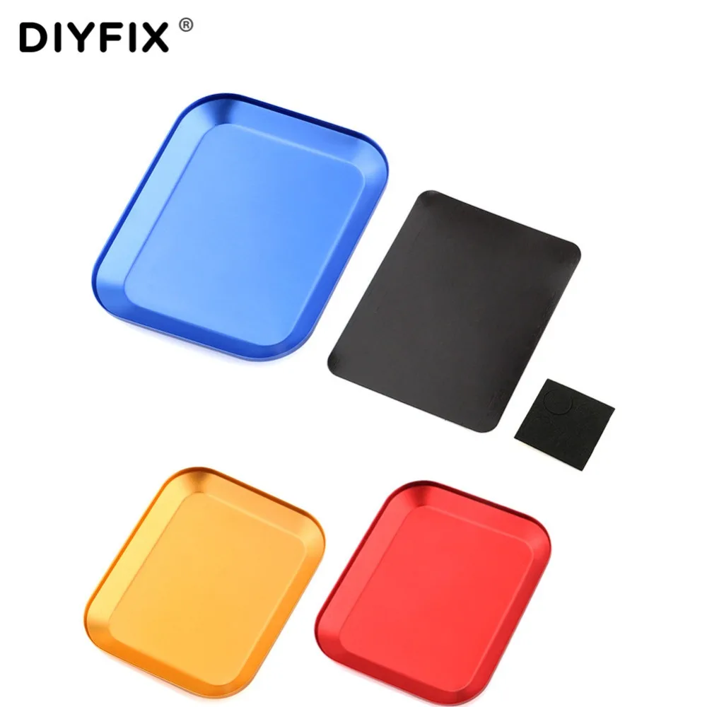 DIYFIX ถาดสกรูแม่เหล็กแผ่นอลูมิเนียมสกรูถาดสำหรับ RC รถรถบรรทุก RC รุ่น Electronics ซ่อมมือเครื่องมือ