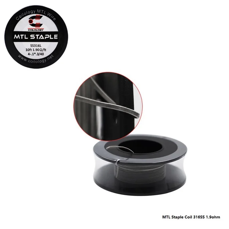 Coilology MTL Staple Fused Clapton 10 Feet Heat Wire for RTA Tank Rda Atomizer Vape Coils