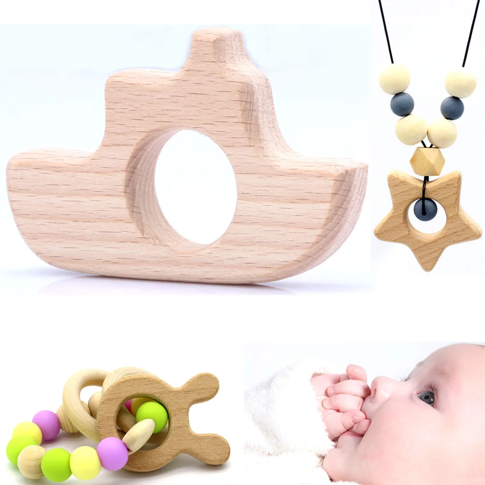 

OlingArt 70*45MM 2pcs/lot beech wooden unfinished ferry natural children's toys DIY Organic Eco-friendly jewelry Making