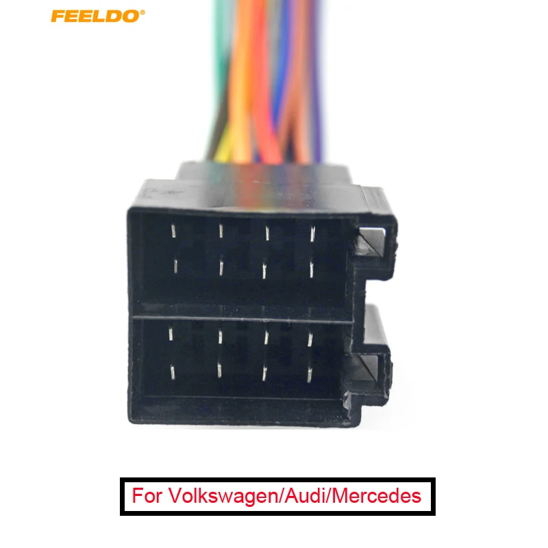 

FEELDO 10Pcs Car OEM Audio Stereo Wiring Harness For Volkswagen/Audi/Mercedes Install Aftermarket Stereo #AM1770