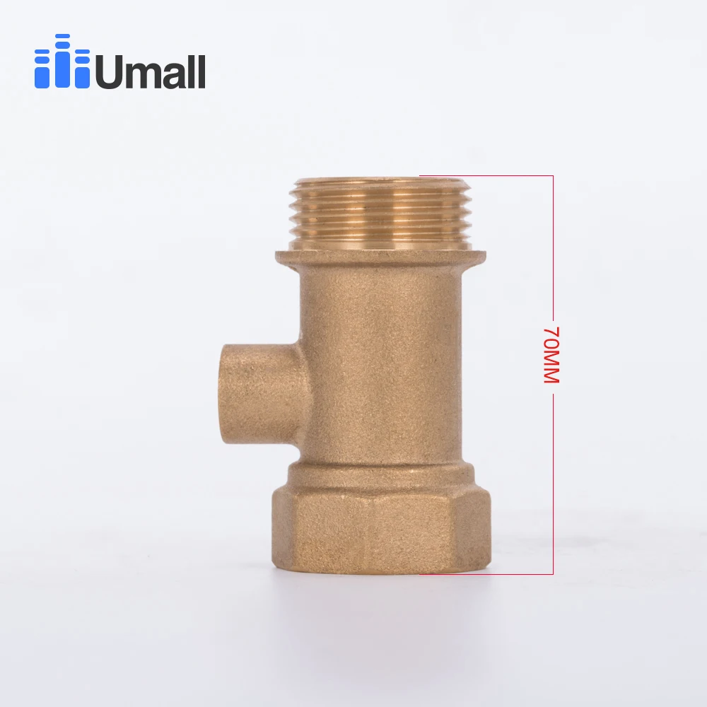 

Water Pump Brass 3 4 Way Male Female Thread One Inch Pipe Connector Full Copper 70MM In Length