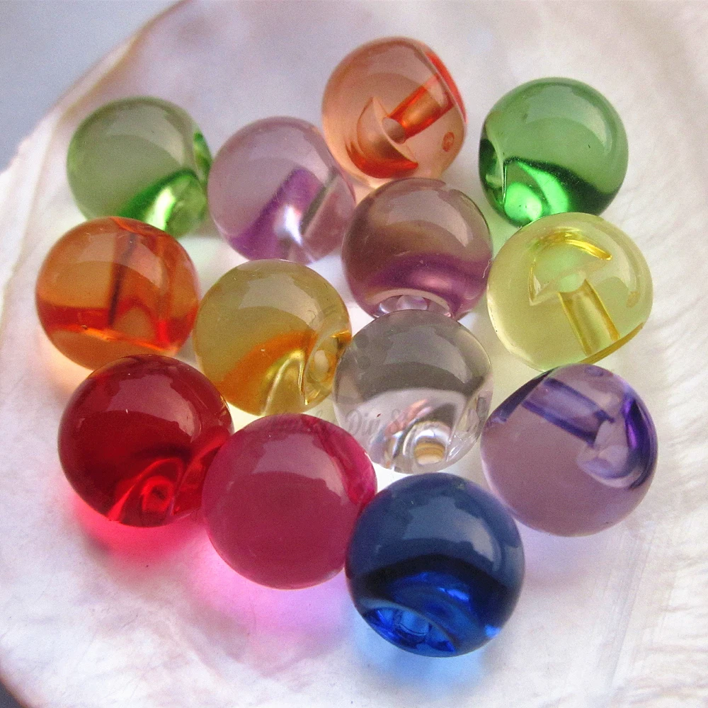 50pcs 10mm 17 colors Crystal ball sewing buttons colorful acrylic ball decorative buttons Jewelry wedding diy craft materials