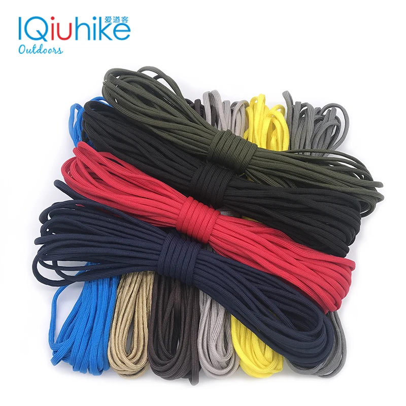 Paracord 550 Rope Parachute Cord Lanyard Tent Rope Guyline Mil Spec Type III 7 Strand 5 Meters For Hiking Camping DIY 208 Colors