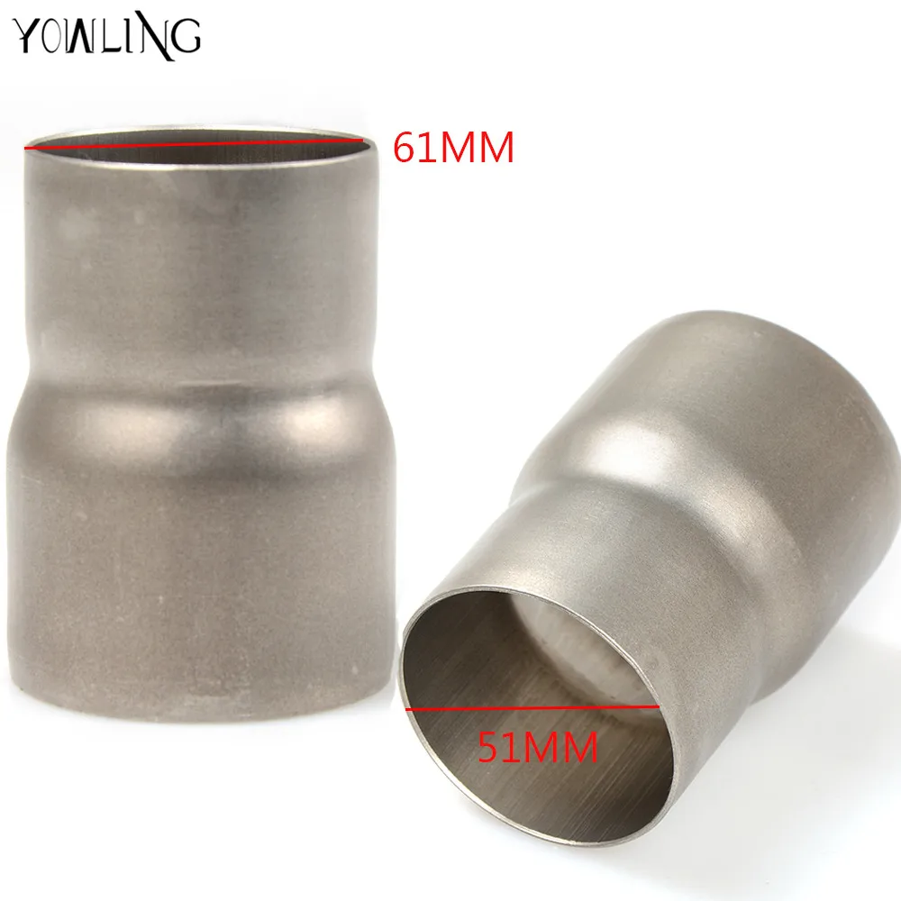 For YAMAHA FZ09 MT-09 200 390 690 990 Z800 Exhaust Adapter Mild Steel Convertor Adapter Reducer Connector Pipe Tube