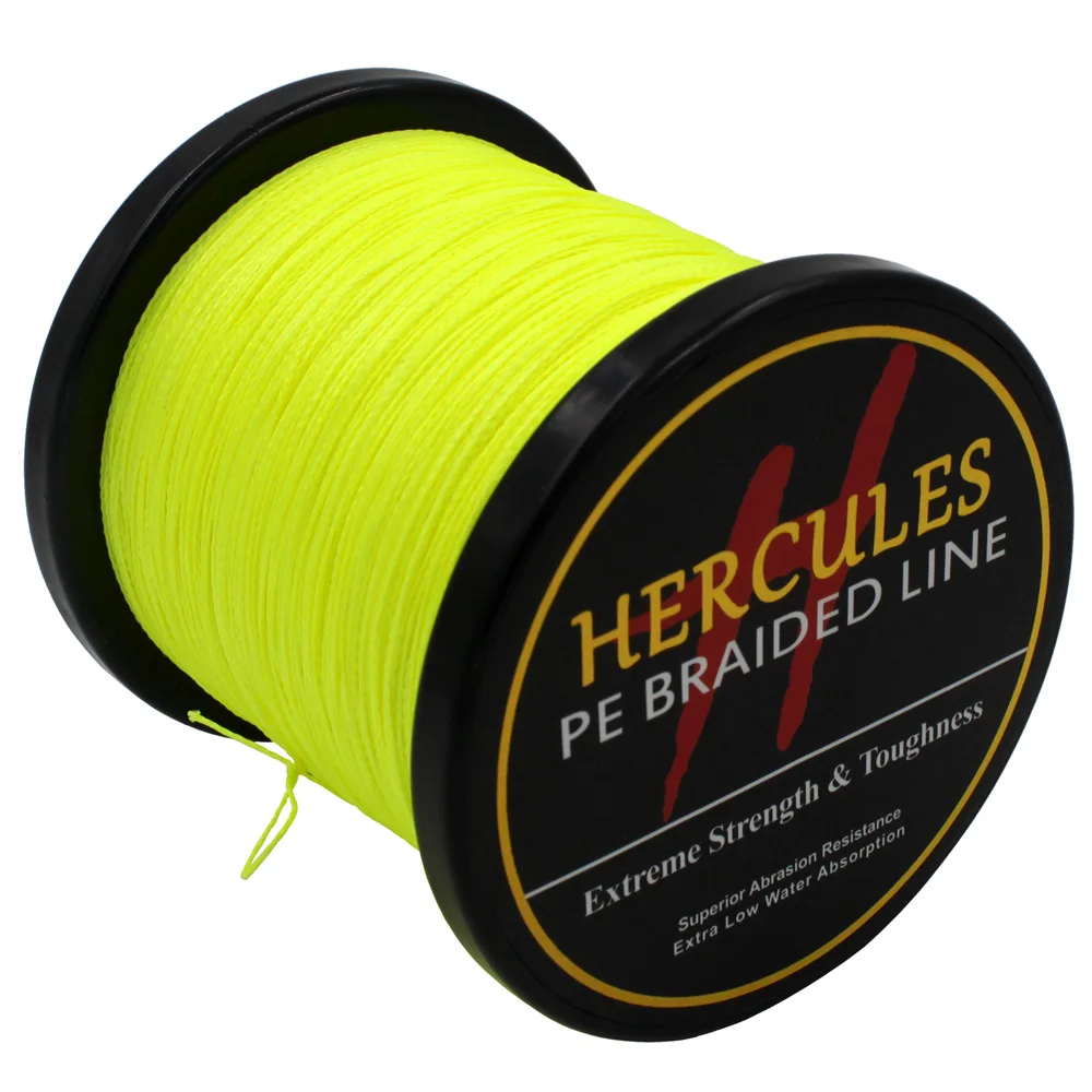 Hércules Sedal trenzado PE 4 hebras amarillo fluorescente - imagen 5