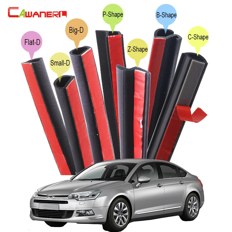 

Cawanerl Car Hood Door Trunk Rubber Sealing Strip Kit Weatherstrip Noise Insulation Seal Edge Trim For Citroen C1 C3 C4 C5 C6