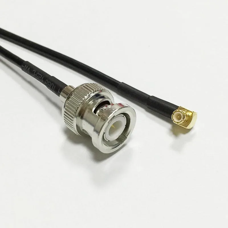 

New BNC Male Plug Switch MCX Male Right Angle RF cable RG174 Wholesale 20CM 8" Adapter