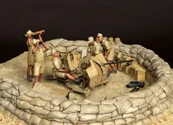 Unpainted Kit 1/35  African regiment include 5 soldiers   figure Historical  Figure Resin  Kit