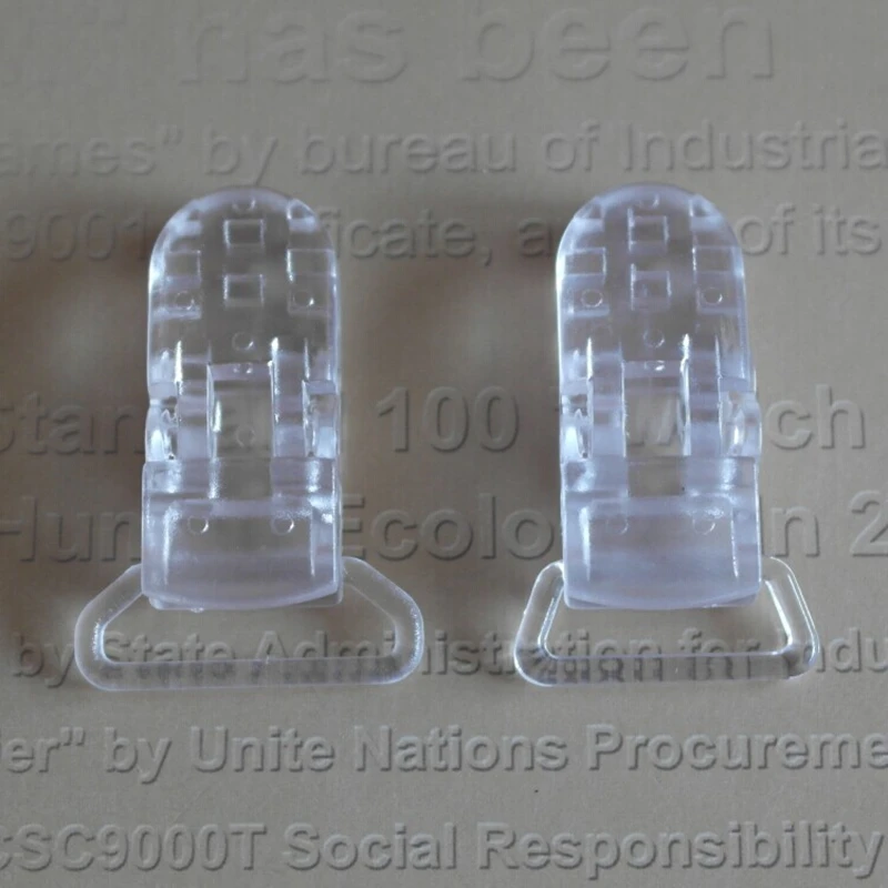 50Pcs Clear Plastic Pacifier Clips For Pacifier Soother/ Dummy / Nuk / MAM/ Bib / Toy Holder /Suspender 20 mm / 25 mm