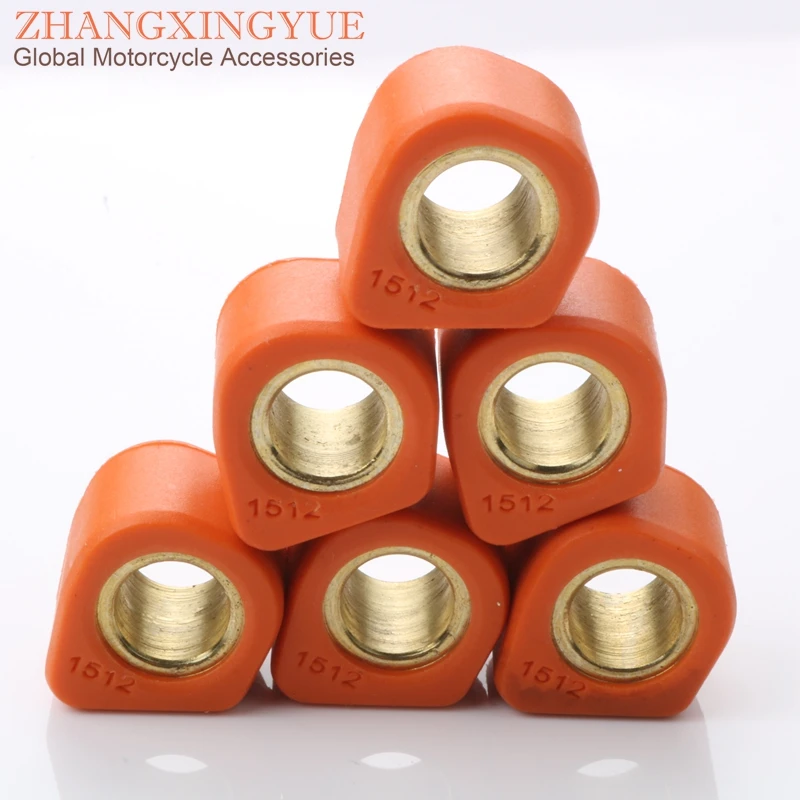 6pc Performance Variator Roller Weights 6.5gram 15x12mm for Yamaha Aerox Axis 50 Beluga Breeze BWS Bump Naked R 50cc 2T