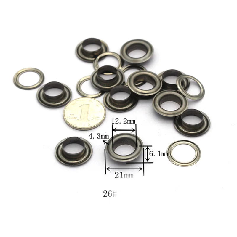 

13.5mm(inner) eyelets grommets with washers Metal Grommets rivets metal eyelets for canvas leather craft shoes