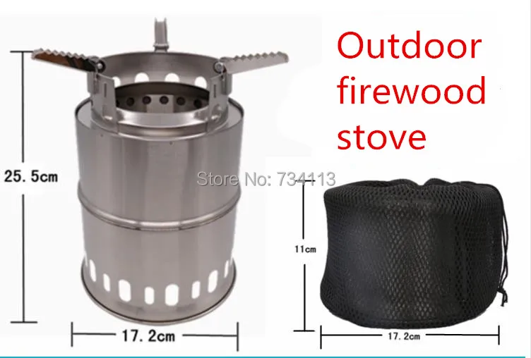 

Outdoor Firewood Stove Portable Solidified Alcohol Stove Stainless Steel Camping Stove Outdoor Cooking Picnic Stove,BBQ 26*17cm