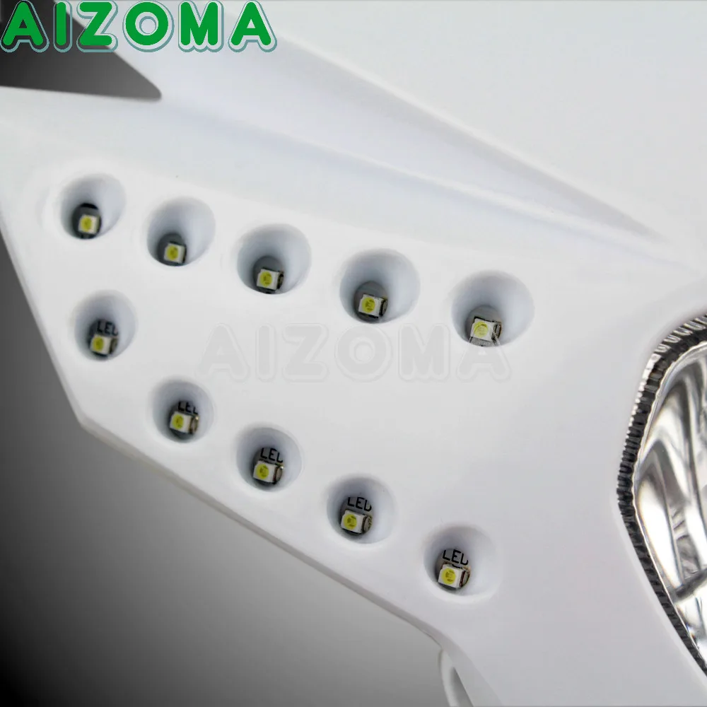 LED Vision HP Headlight w/Turn Signal Light Universal Naked Motorcycle Dual Sport Headlamp For Suzuki DRZ400S DRZ400SM image 3