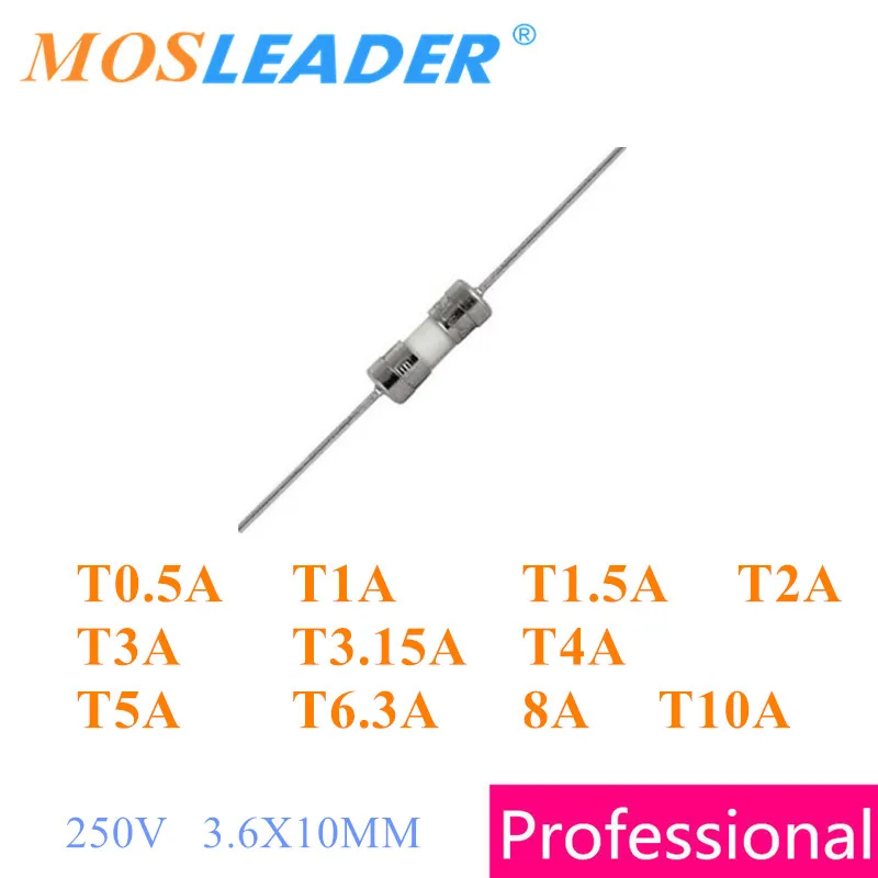 

Mosleader 1000PCS 3.6 x 10mm Tardiness fuse Slow fuse 250V T0.5A T1A T1.5A T2A T3A T3.15A T4A T5A T6.3A 8A T10A Lead Glass fuse