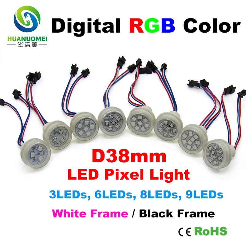 38mm UCS1903 12V LED Module Pixel RGB Nodes Modulo LEDs 5050 Color LED Pixel Module Light ipixel IP68 Modulos Lighted Letters