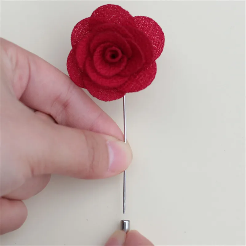 Boutonnière Rose avec broche pour marié, différents types de couleurs, meilleurs hommes, broche de fleur de marié pour fête de mariage XH011J