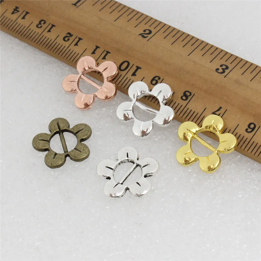 Onebeading suwak płaski na bransoletkę naszyjnik koraliki sznurkowe koraliki do zegarka łańcuszek DIY akcesoria 16mm otwór: 6mm 50 sztuk K05301