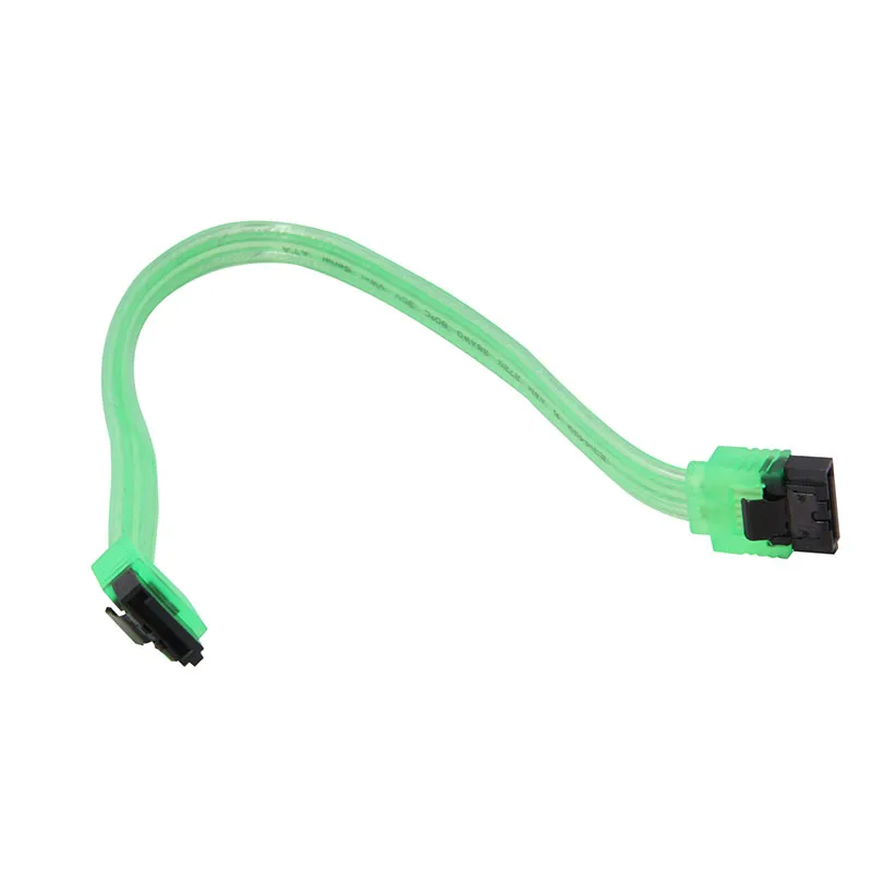 10inch 6Gb/s SATA3 Serial ATA DATA cable w/ latch Locking for PC Laptop SATA 3.0 SATAIII 6Gbps HDD Hard Drive Disk/ SSD-UV Green