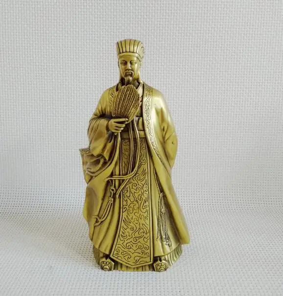 

Collection fine workmanship brass the china ancient militarist wise man statue