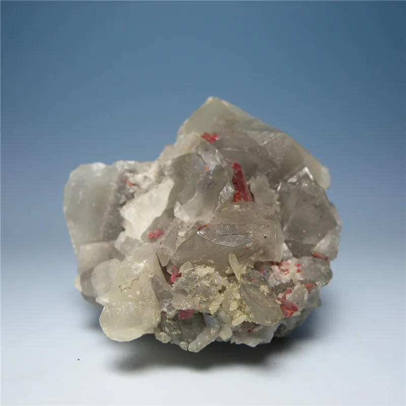 Natural mineral calcite associated minerals realgar teaching specimens Kistler mineral stone