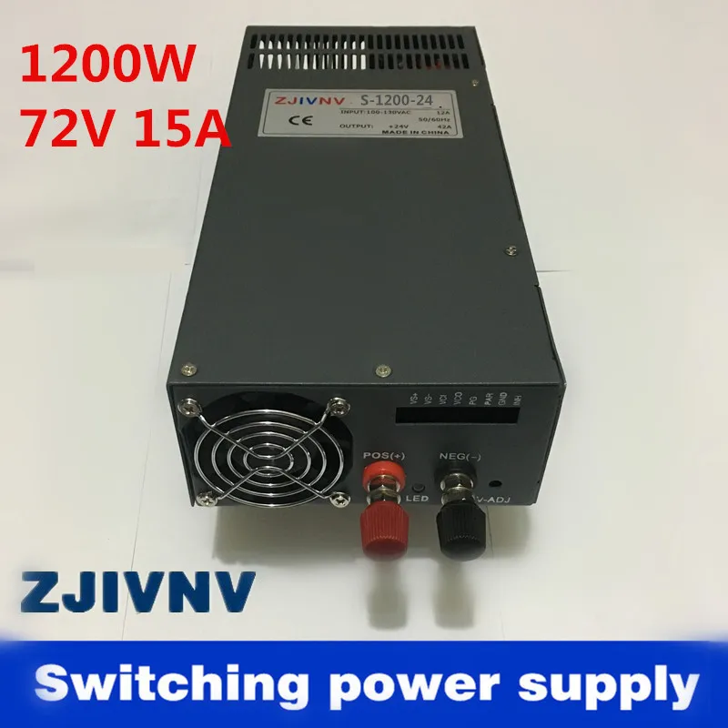 

New! high quality 1200W 72V 15A 220vac or 110vac INPUT Single Output Switching power supply for LED Strip light AC to DC smps