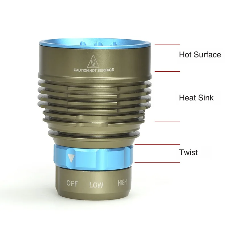 Uranusfire Diving Flashlight LED 7 XML T6 8000LM Underwater LED Torch Lamp Light Waterproof Tactical Flashlight lantern