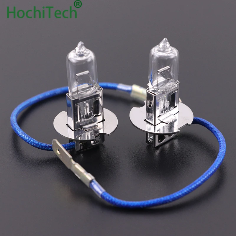 Top Quality H3 Light Halogen Lamp 4500K 12V 100W 55W 3000Lm Xenon Warm White Quartz Glass Car HeadLight Replacement Bulb