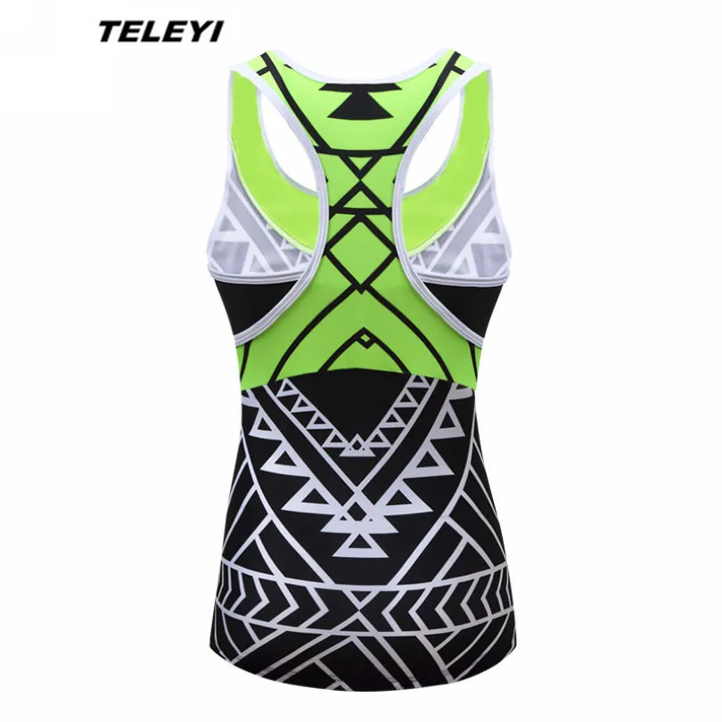 2019 Green bicycle Sleeveless MTB Bike Jersey Women\'s Cycling Clothing Ropa CiclismoLadies Bike Shirts Top Maillot Black